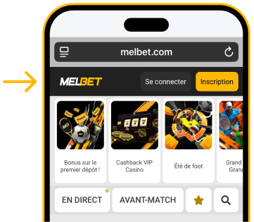 Accédez au site web et ouvrez la page d’inscription  Télécharger Melbet Gratuitement